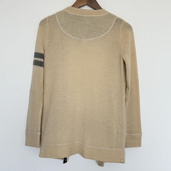Free People Sweater Womens Small Beige Cardigan Snap Front Longline Wool Alpaca - Picture 6 of 11